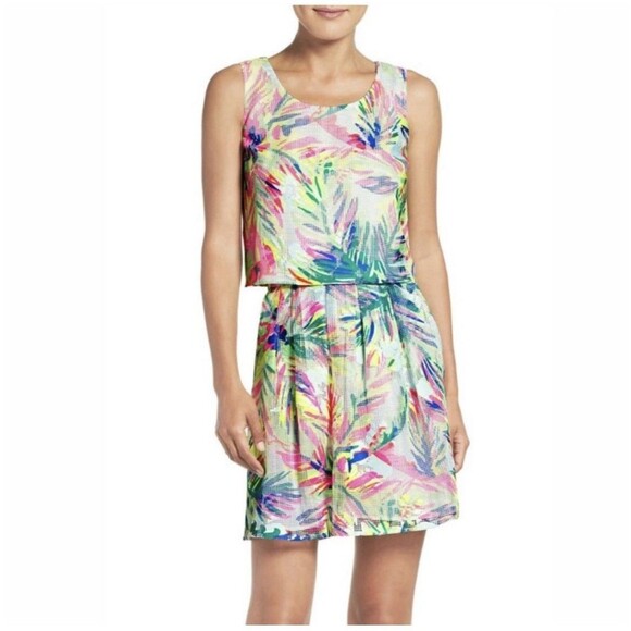 Lilly Pulitzer Hilah Matching Set Skirt and Crop Top Island Time Size 2 Tropical - Picture 1 of 15